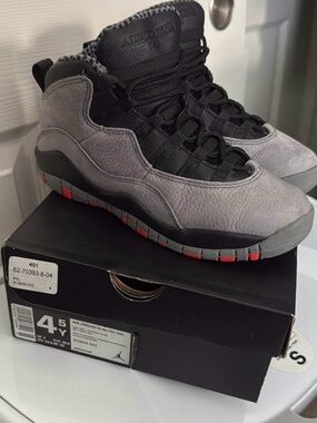 Jordan Men’s Sneakers in Gray, Black and Red Accents
